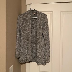 J. Crew Factory speckled black/white open front cardigan